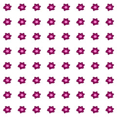 Simple flowers in flat style. Seamless pattern. Vector illustration.