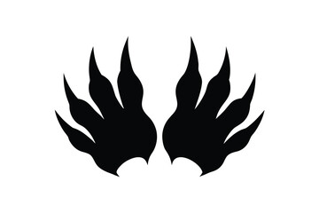 werewolf claws vector icon