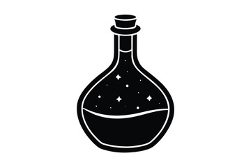 witch potion bottle vector icon