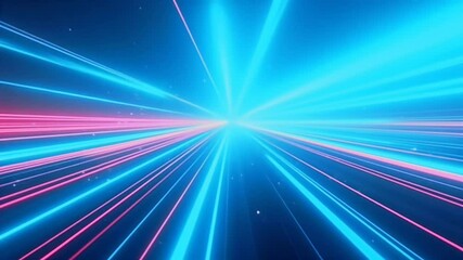 Magenta cyan light rays fan outward like cosmic speed trails blending vibrant spectrum that pulses frame K resolution seamless video looping clip energizes EDM lyric videos tech brand teasers - Powered by Adobe