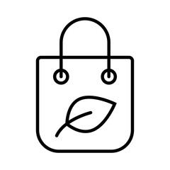 eco-friendly shopping bag icon. eco tote bag.