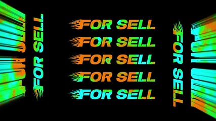 For sale sign on housing market and home ownership concept. for sale real estate, real estate agent advertisement, house for sale sign animation. 4k