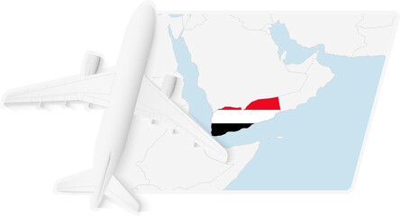 Airplane over Yemen Map