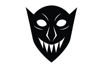 creepy mask vector icon