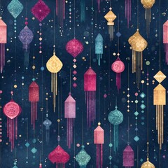 Tanabata festival celebration under starry sky