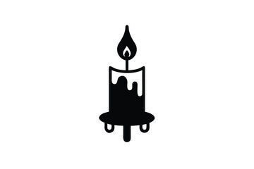 Obraz premium dripping candle holder vector icon