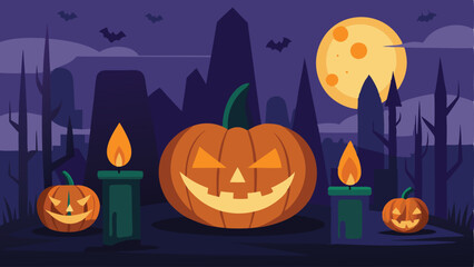 Simple Halloween background vector illustration.