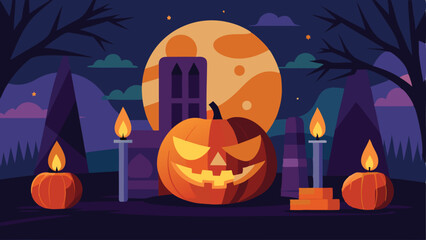 Simple Halloween background vector illustration.