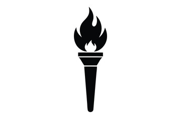fire torch vector icon