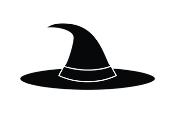 floating witch hat vector icon