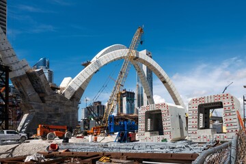 Miami signature bridge construction