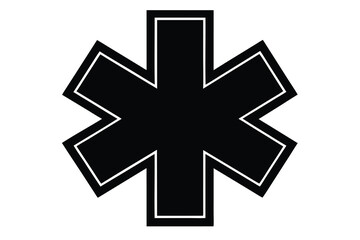 paramedic cross vector icon