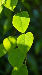 Fototapeta premium Close up bright green leaves foliage background nature photography wallpaper design