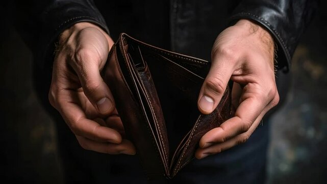 Empty wallet held in hands