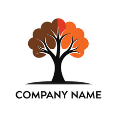 Obraz premium Colorful stylized tree logo