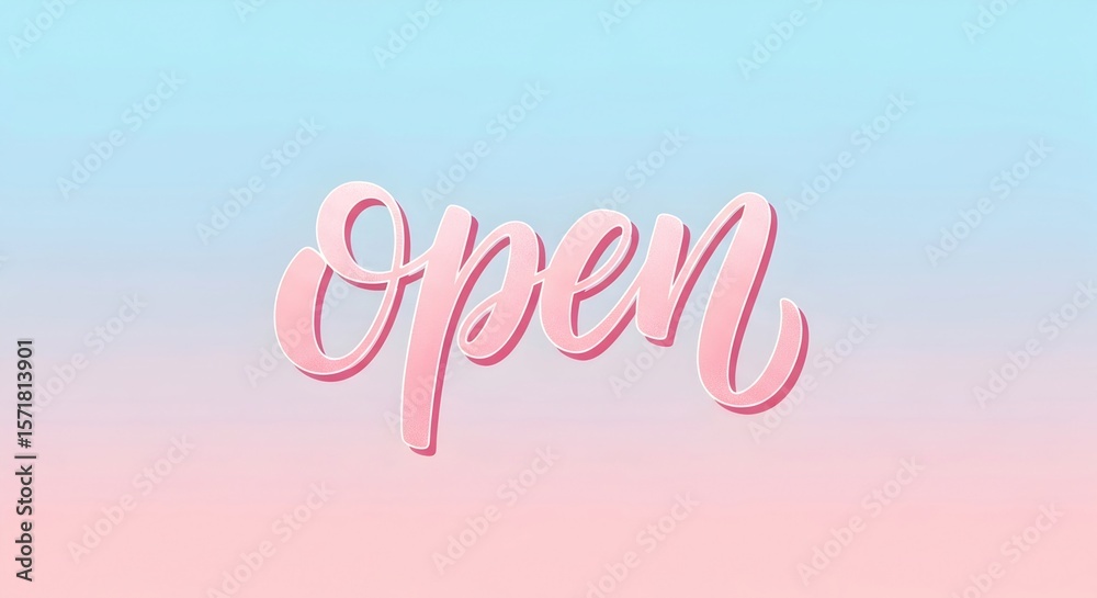 Poster pink cursive 