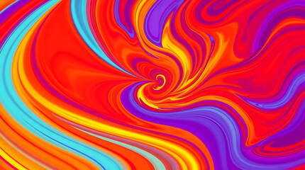 Obraz premium Vibrant abstract swirl of red, yellow, purple, and blue colors