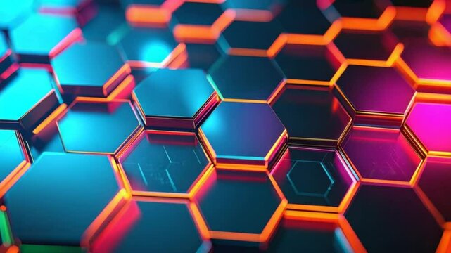 Abstract geometric hexagon pattern