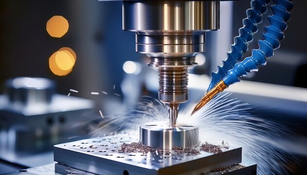 precision machining in action a closeup of a cnc milling machine at work