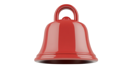 red bell on white background