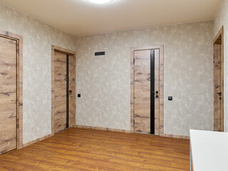 interior design. interior photography of an apartment for rent. One-room apartment with a simple...