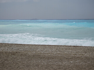Panorama of Lefkada near Gialos beach, Greece
