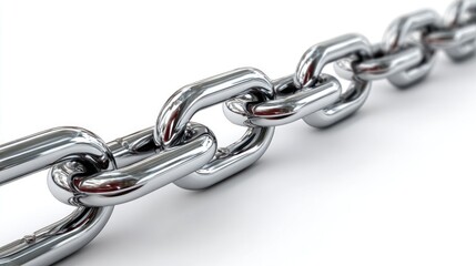 Obraz premium Polished metal chain