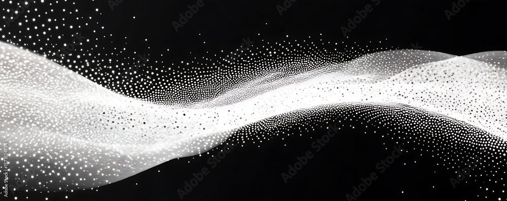 Poster light cyberspace in a digital background. abstract technology white wave. connection big data. analy