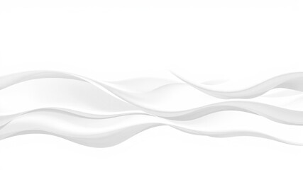 Obraz premium Abstract white waves flowing softly across a bright background creating a serene and calming effect