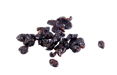portion of dehydrated dried cranberries isolated on transparent background
