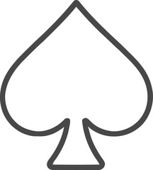 Spade suit icon editable vector illustration 