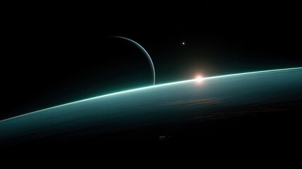 Obraz premium Earthrise, cosmic view