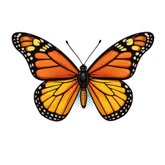 Fototapeta premium Vibrant pop art butterfly net featuring bold colors and dynamic shapes, isolated on white background, concept of creativity and fun in design.