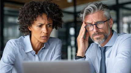 Concerned business colleagues