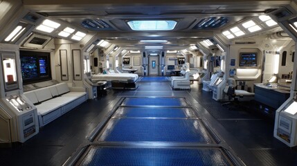 Obraz premium Futuristic spaceship interior (1)