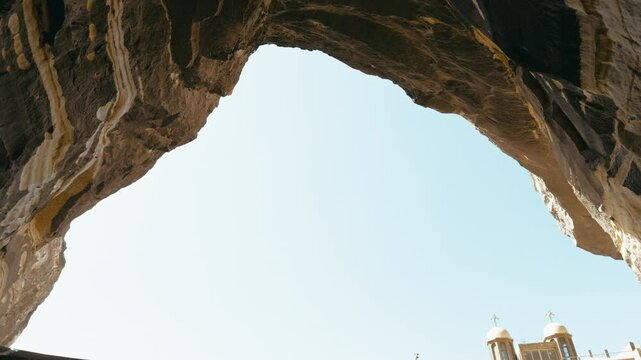 Stairs Of The Old Ancient Cave Church In Egypt
