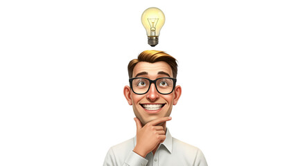 Conceito de idéia com lâmpada homem de negócios soluções corporativo negócios ilustração