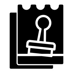 Legal Rubber Stamp Icon from Accounting Icon Collection (Solid Style)