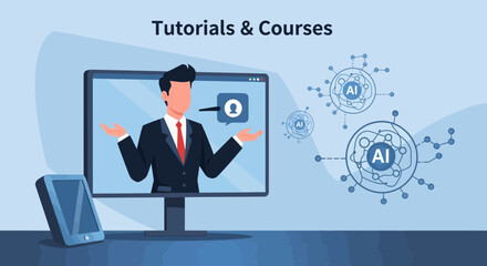Engaging Online Tutorials Featuring Instructor And Artificial Intelligence Learning Platforms