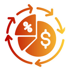 Gross Profit Margin Icon from Accounting Icon Collection (Solid Gradient Style)