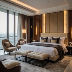 Smart bed room simple & minimalist design 