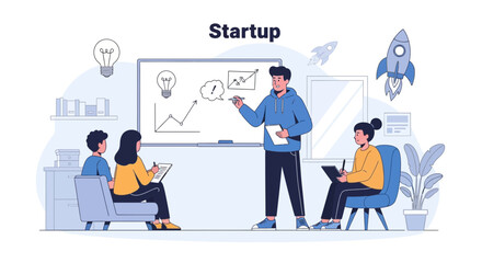 Business Teamwork And Strategy Planning Presentation Startup Project Presentation