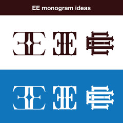 EE logo design vector, EE badge template design, EE vectors, EE designs, EE monogram logo ideas, EE vector art