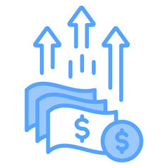 Side Income Blue Icon