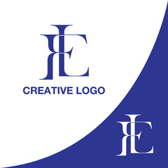 FL or LF logo design vector, Creative LF logo, FL monogram, LF business design, FL badge logo