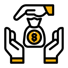 Venture Capital Investment Icon from Accounting Icon Collection (Outline Color Lineal Style)