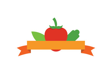 Flat Lay Of Veggie Combo With Ribbon On Bottom Edge
