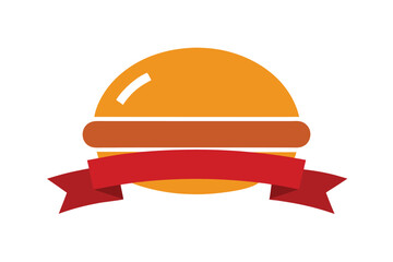 Cheeseburger With Ribbon Design For Message Space