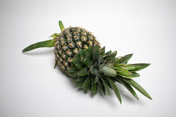 Ripe pineapple isolated on clean background.