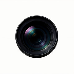 Realistic Camera Lens Isolated on White